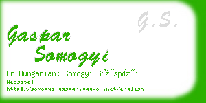 gaspar somogyi business card